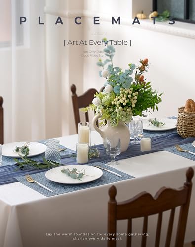 Deep Navy Woven Placemats Set of 12 (2.7 Count)