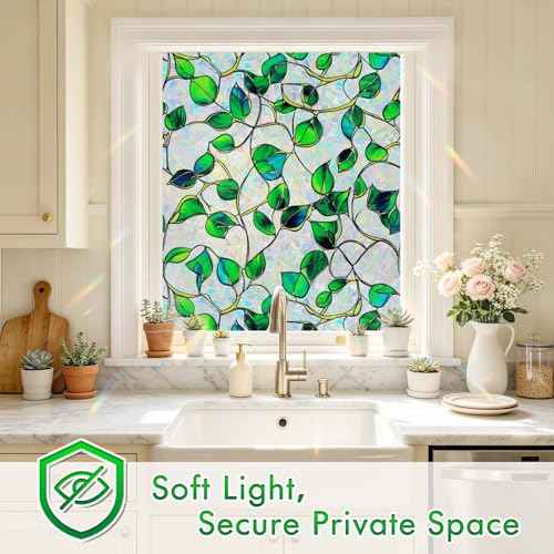 Rainbow Stained Glass Window Privacy Film