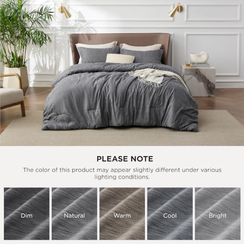 Dark Grey Cal King Comforter Set