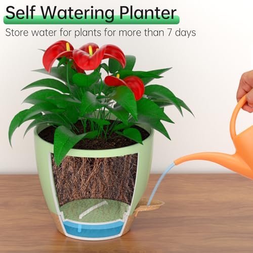 8 Inch Hanging Planters for Indoor Outdoor Plants (2 Count)
