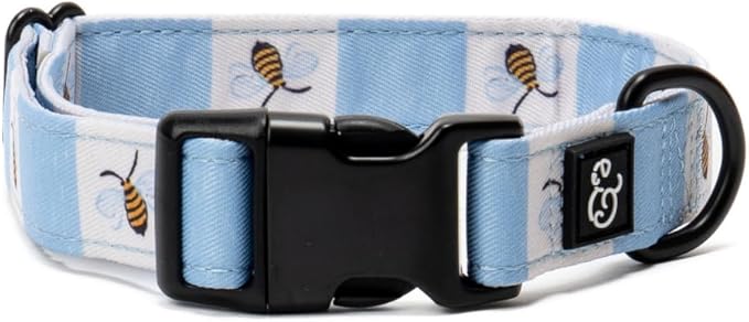 Lucy & Co. Bumbling Around Dog Collar, Adjustable Durable Dog Collar with Cute Print, Medium