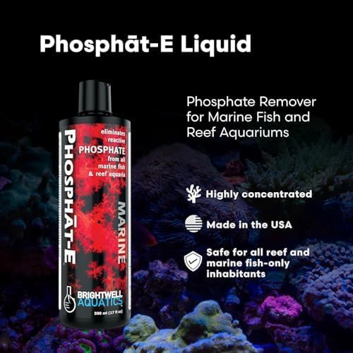 Brightwell Aquatics Phosphat-E Liquid Phosphate Remover for Marine Fish and Reef Aquariums - Aquarium Water Treatments, 67.6 fl oz