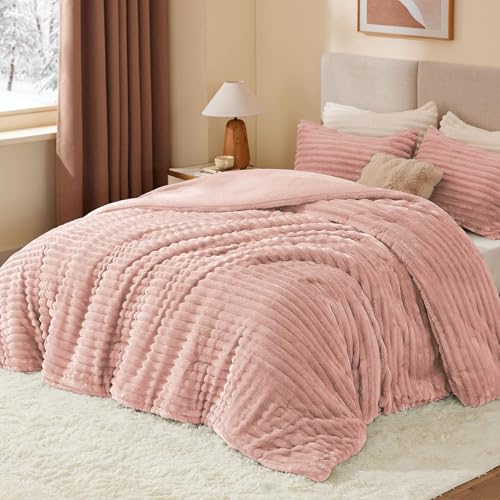 Fleece Oversized Queen Comforter Set