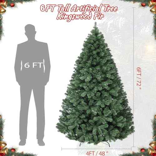 6ft Unlit Fraser Fir Wide Artificial Christmas Tree