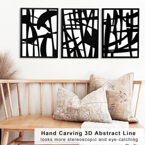3D Wood Abstract Wall Art (3 Count)