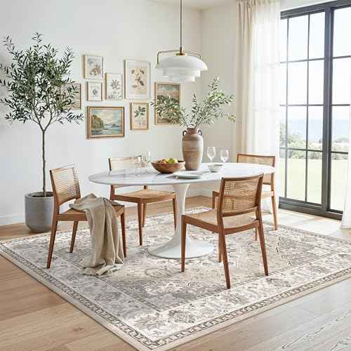 4x4 Washable Square Area Rug (16 Sq Ft)