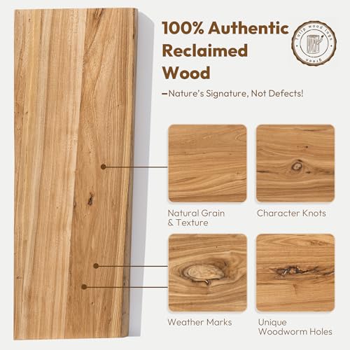 Wood Floating Shelves Live Edge 48” Set of 1