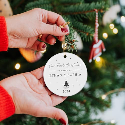 Personalized First Christmas Married Ornament 2026