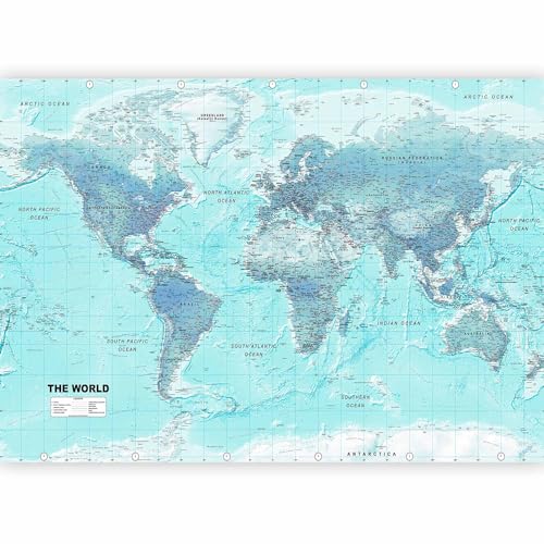 Wall Mural World Map 98x69 in (47.14 Sq Ft)