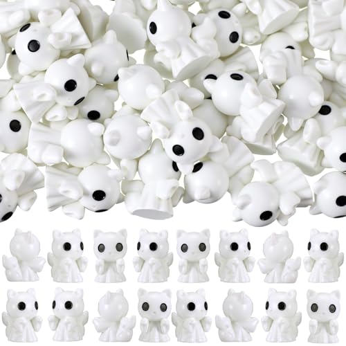 50 Pcs Halloween Mini Ghosts Figurines Resin Tiny Ghosts (50 Count)