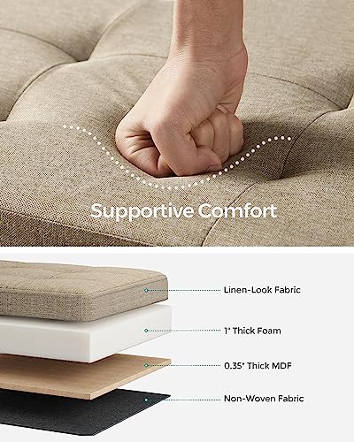 30 Inches Folding Storage Ottoman Bench