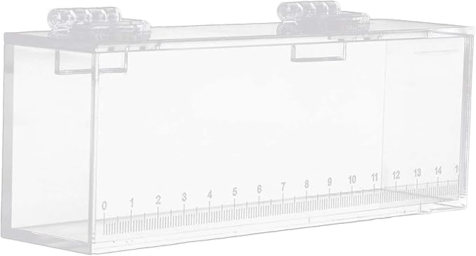 Gazechimp Fishing Photo Tank Fish Viewing Box Acrylic Hatching Incubator Clear Micro Landscape Fish Tank Fish Breeder Isolation Breeder Box with Scale, L