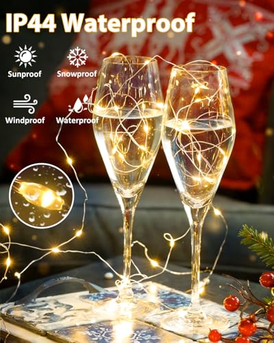 4 Pack 100 LED Fairy Lights Battery Operated with Remote