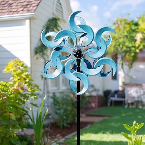 87" Wind Spinner Outdoor with Solar Light
