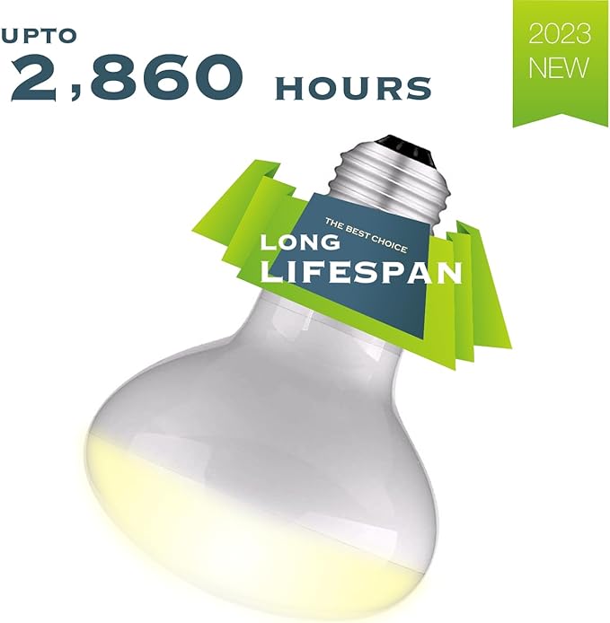 Reptile Heat Bulb Lamp, 2-Pack 100W Daylight Basking Spot, Bearded Dragon/Turtle/Lzard/Gecko Light Bulb, UVA Heat Lamp, Basking Light for Reptiles