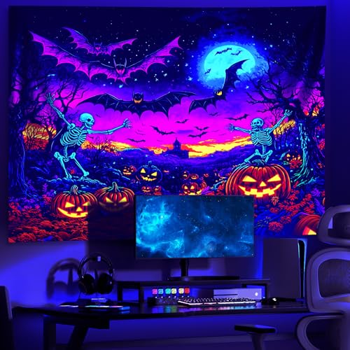 UV Reactive Halloween Tapestry
