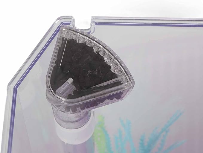 Fish , Desktop Transparent Breeding Fish , Mini Acrylic for Small Fishes with LED Light with Water Change Valve for Betta()