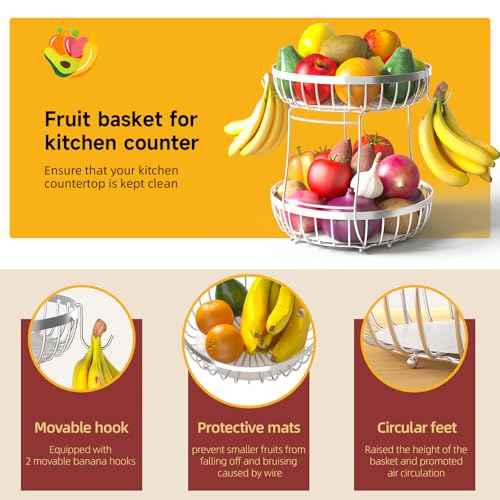 2 Tier Fruit Bowl for Kitchen Counter