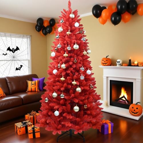 6ft Red Artificial Christmas Tree