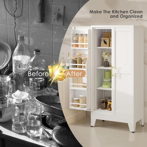 48" H Metal Kitchen Pantry Storage Cabinet