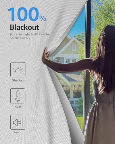 Blackout Curtains Portable 24”x36” No Drill Black Out Window Cover