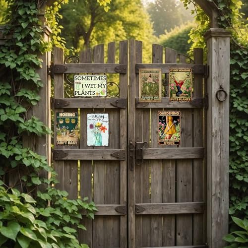 Garden Metal Signs For Outside Garden Wall Art Outdoor Patio Sign Vintage Flower Tin Sign Enjoy The Little Things Funny Garden Signs Decorative Outdoor Farmer Market Decor 8x12 Inch