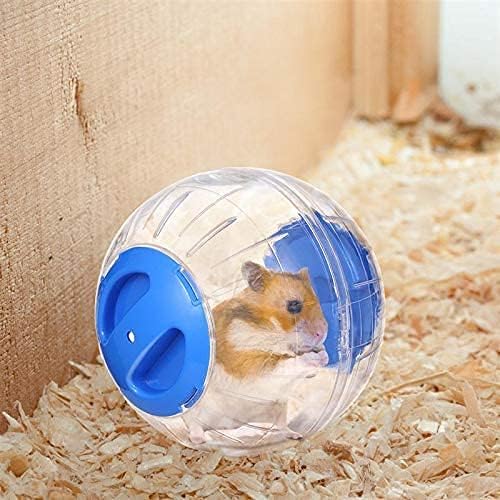 Mini New Cute Dwarf Hamster Running Ball 4.72 Inches Crystal Ball for Hamsters Small Silent Exercise Wheel Cage Accessories for Hamsters Less Than 4 inches 10 cm in Length (Blue)