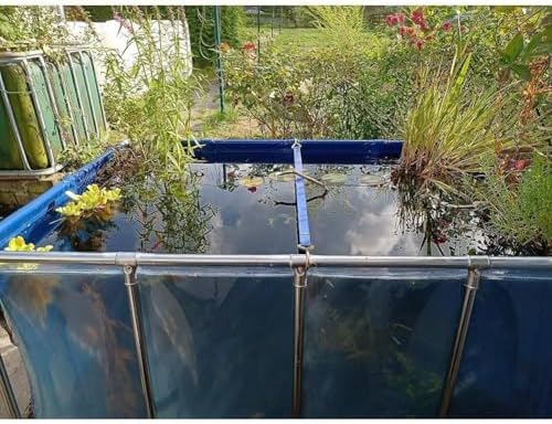 Flexible PVC Canvas Fish Breeding Tank with Steel Frame - 50x40x30cm Aquatic Pets Pool, Backyard Pond, Clear Viewing Window, Easy Assembly, Ideal for Fish and Aquatic Pets