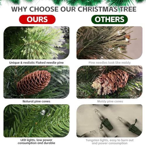 5ft Pre Lit Carolina Pine Christmas Tree