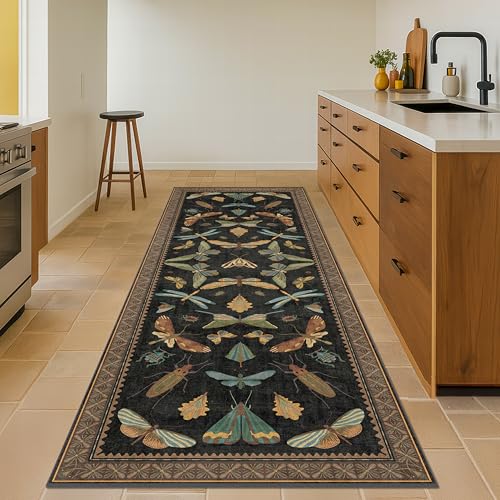 Green and Black 3x12 Long Runner Rugs for Hallway (36 Sq Ft)