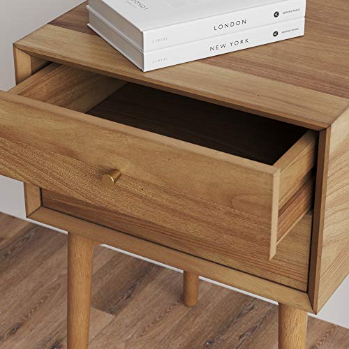 Harper Modern Nightstand Side Accent or End Table with Storage Drawer (2 Count)