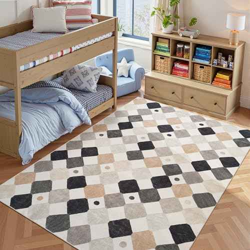 6x9 Washable Kids Rug Classroom Rug Playroom Mat Marble (54 Sq Ft)