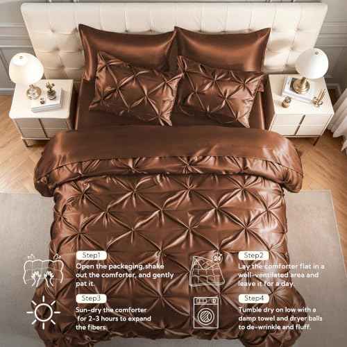 Satin Comforter Set Oversized Queen
