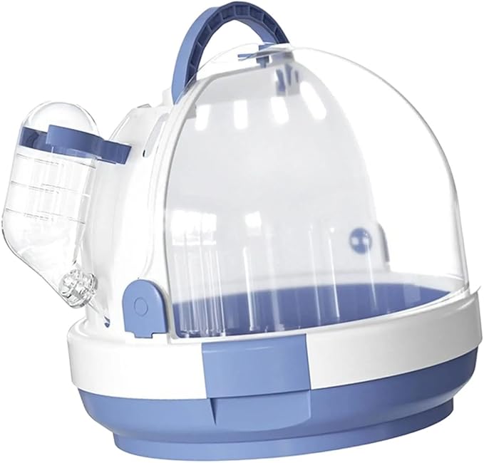 Parrot Travel Cage,Small Animal Carry Case,Breathable Hamster Carrier Cage Bird Cage for Bird Hamster Hedgehog Finches Travel, Blue