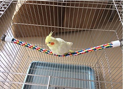 Bird Rope Perches,Parrot Toys 36 inches Rope Bungee Bird Toy (36 inches)[1 Pack]