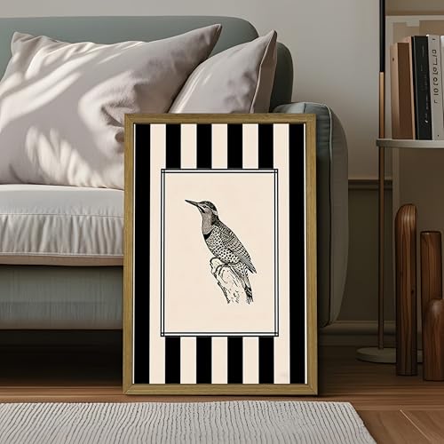 Framed Bird Canvas Wall Art Picture