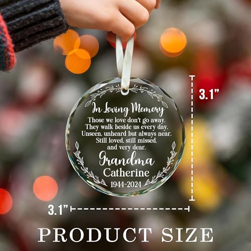 2025 Personalized Memorial Hanging Glass Ornament