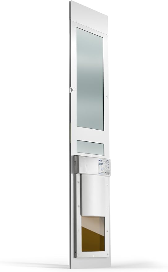 Power Pet WiFi Automatic Sliding Glass Patio Pet Door by High Tech Pet - Pet Operated Dog Door for Cats and Dogs up to 30 lbs. Heavy-Duty Aluminum Frame (75" - 80 1/4"), Safe, Air Tight, Easy Install