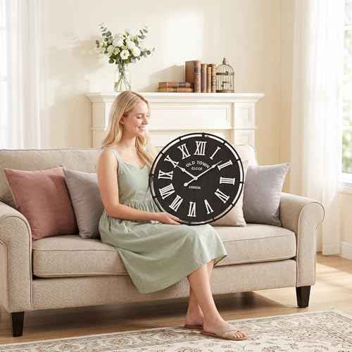 20 Inch Large Farmhouse Wall Clock