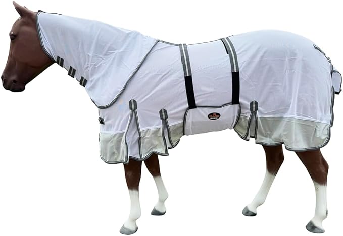 HILASON Horse Fly Sheet - Summer Spring UV Protection Mesh Bug Mosquito FlySheet for Horses | Fly-Sheet