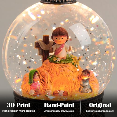 Nativity Snow Globe Empty Tomb Nativity Scene Christmas Decor 105mm