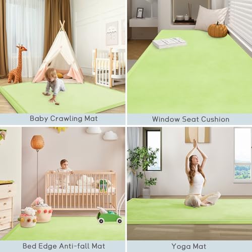 Baby Play Mat for Floor Nursery Muscle Mat Area Rug Playroom Rug 71x79" Elastic Foam 1.3" Thick Crawling Mat for Babies