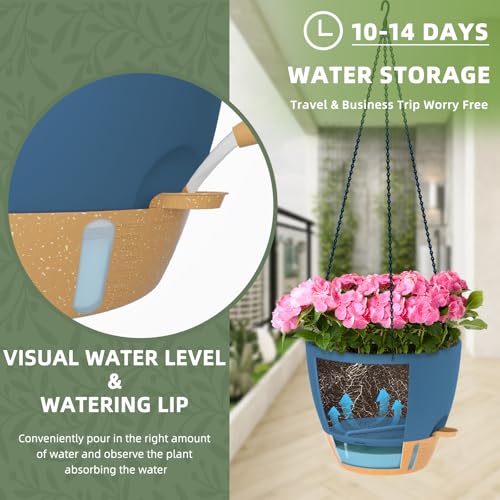 12 Inch Hanging Planters for Indoor Plants & Outdoor (2 Count)