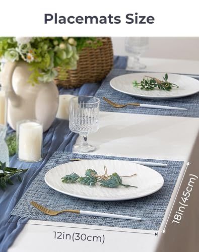 Deep Navy Woven Placemats Set of 12 (2.7 Count)