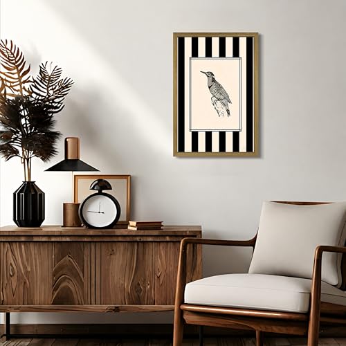 Framed Bird Canvas Wall Art Picture