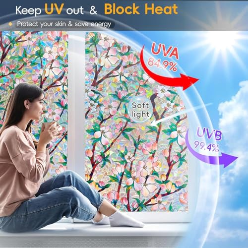 Rainbow Window Privacy Film Decorative (271.3 sq inch)