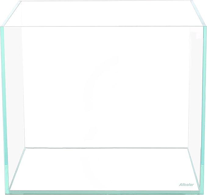 Ultra Clear Rimless Aquarium Tank 6-60 gallons Low Iron Glass (4.6Gal - Top Glass Canopy)