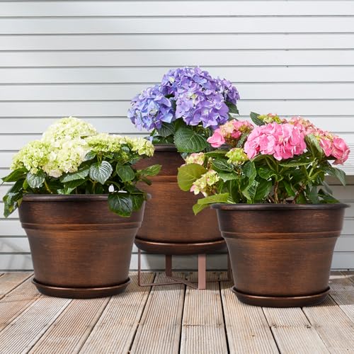 10 Inch Planters Plant Pots Indoor Outdoor (4 Count)
