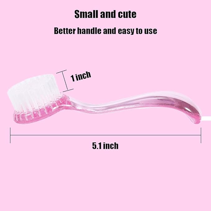 2Pcs Hamster Brush and Comb, fit Guinea Pig, Ferrets, Rats, Chinchilla, Bunny - Pink