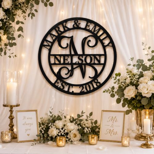 Personalized Metal Monogram Sign